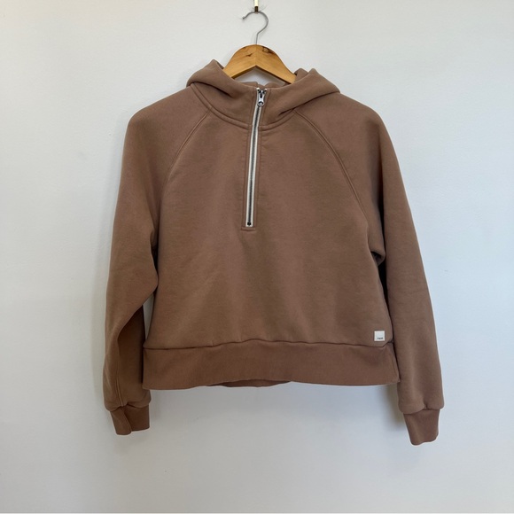 Vuori Half Zip Restore Hoodie in Tan Size Large Worn Once - Picture 2 of 7